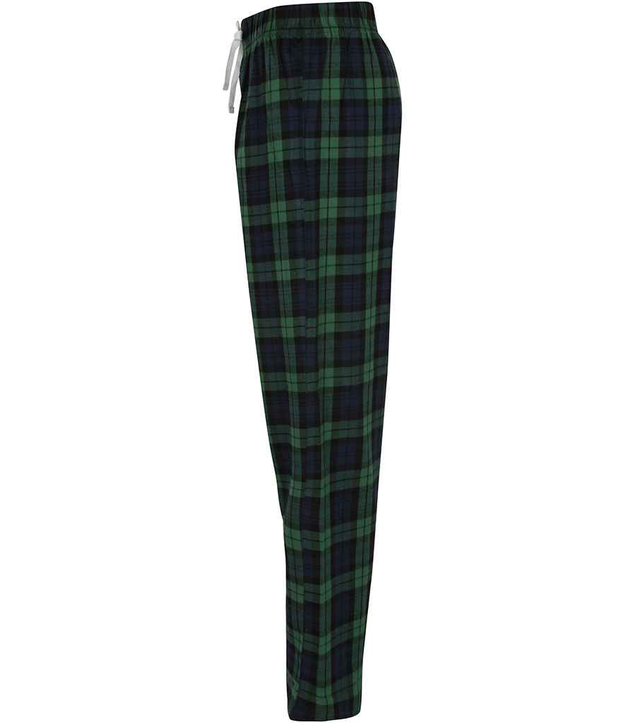 Navy and Green Tartan Adults Pyjama Bottoms - Men and Womens