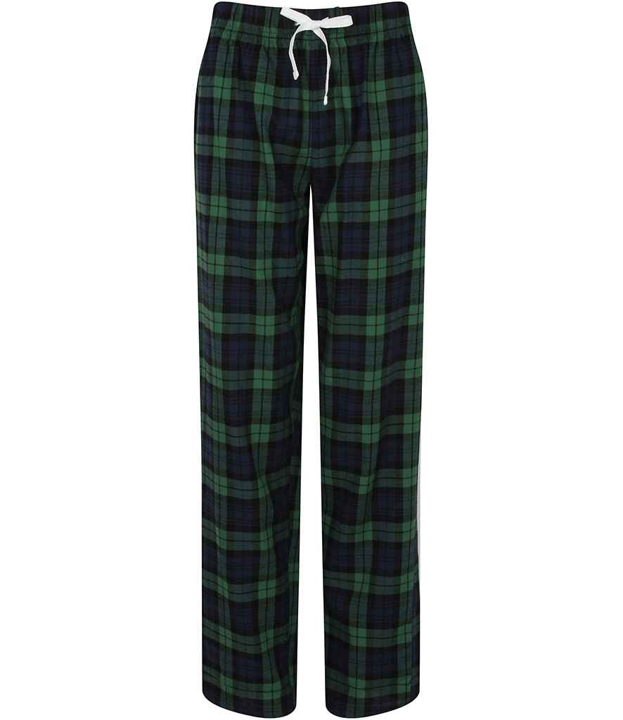 Navy and Green Tartan Adults Pyjama Bottoms - Men and Womens