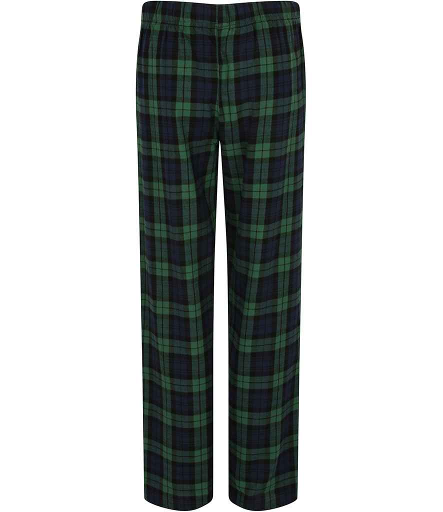 Navy and Green Tartan Adults Pyjama Bottoms - Men and Womens