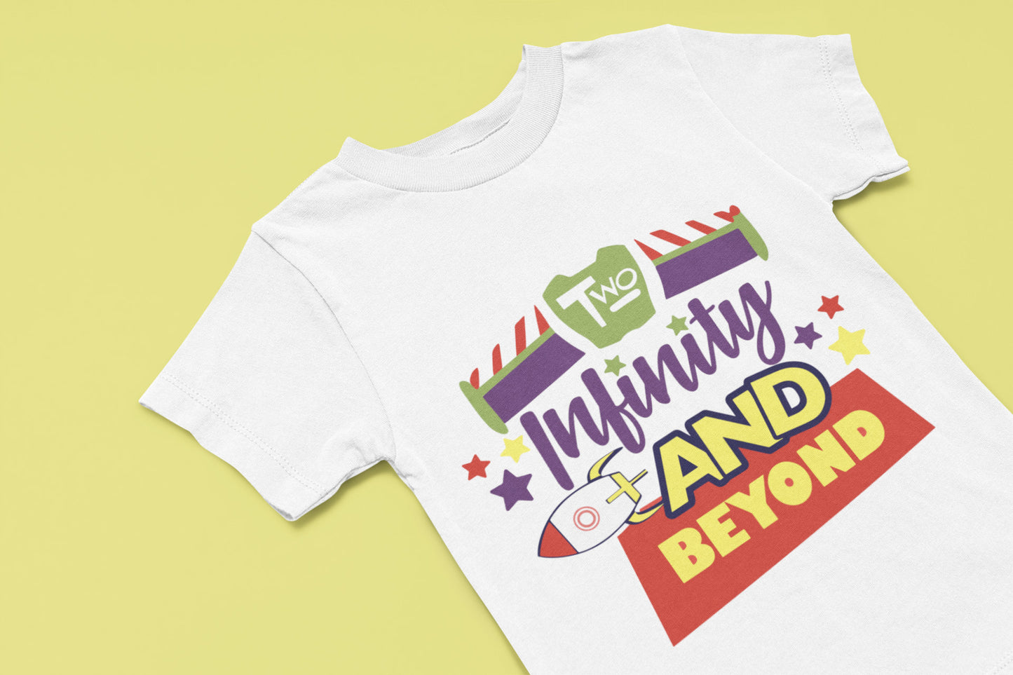 Two Infinity and Beyond Kids Birthday T-Shirt, Space Ranger Rocket T-Shirt or Long Sleeve Jumper